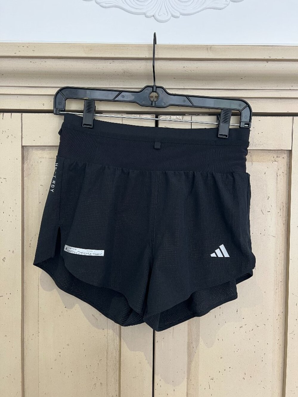 adidas Ultimate HEAT.RDY Running Shorts Black High Rise Mesh Brief Womens XS